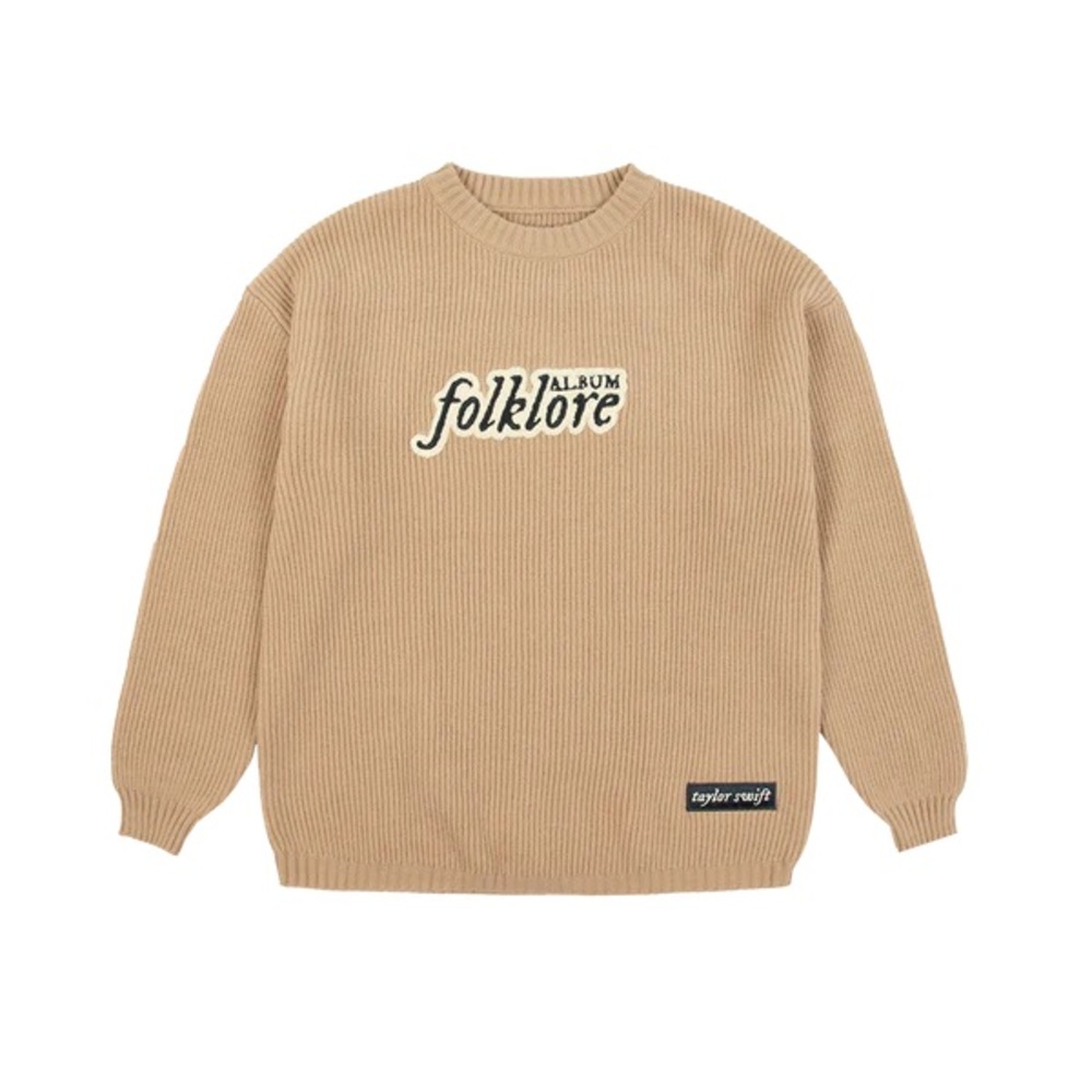 Taylor Swift folklore Album Chenille Patch Crewneck Sweater